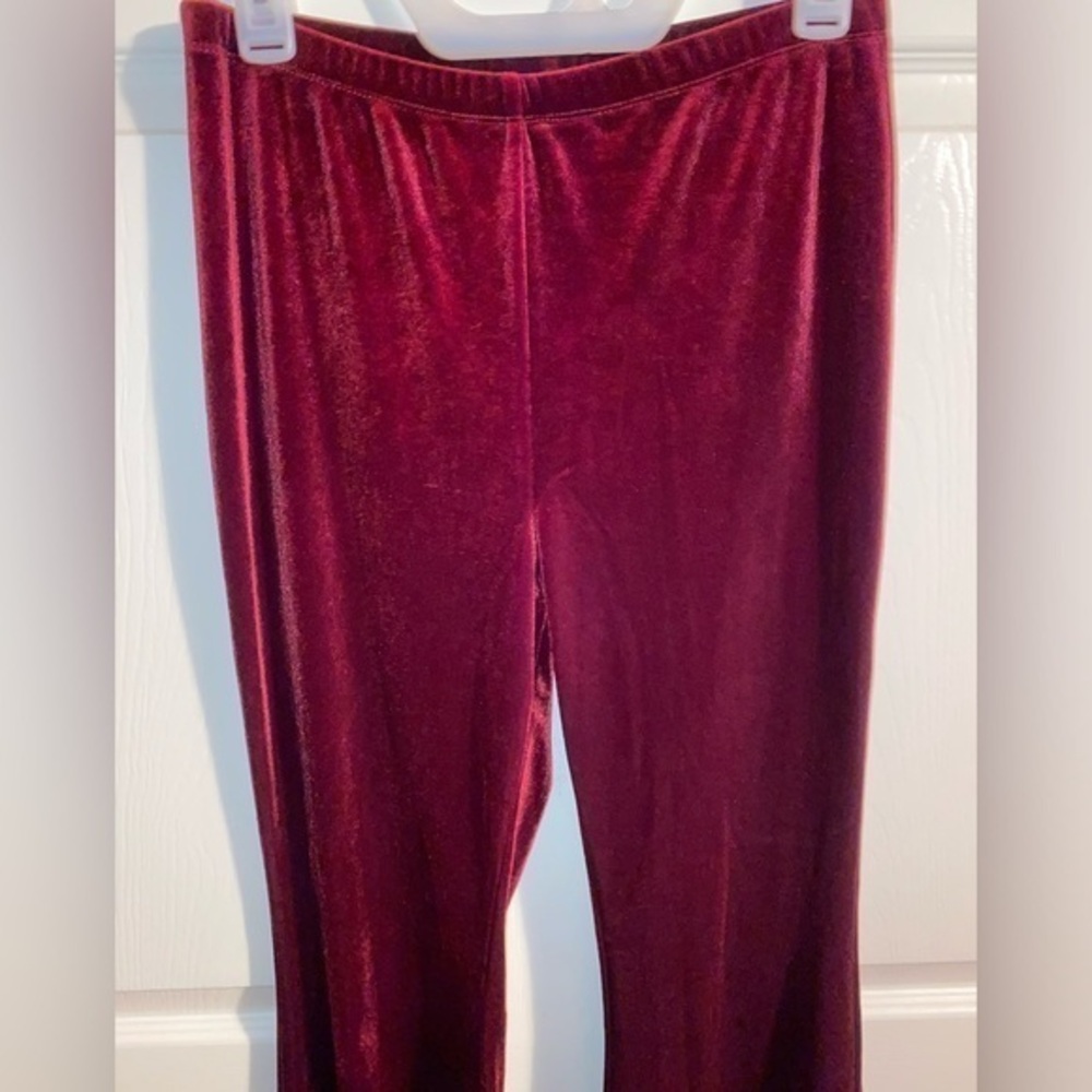 Velvet Red Pants Size L